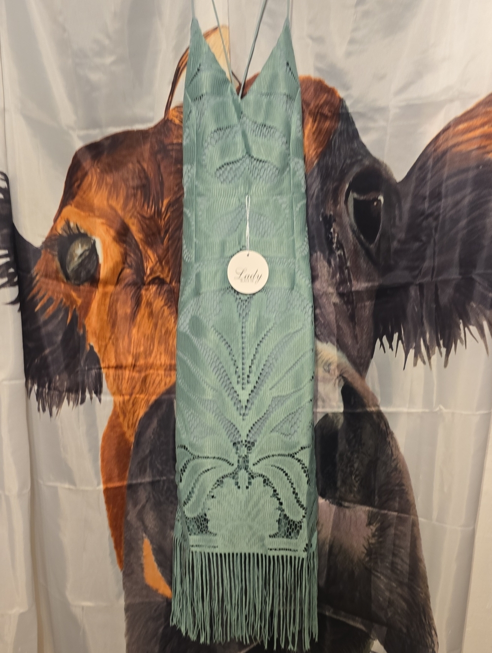 Lady Mint Green Fringe Midi Dress